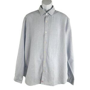 Vineyard Vines Slim Fit Copper Shirt XL Linen Blend Blue Striped‎ NWT TP-3442